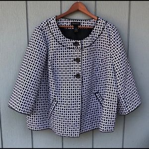 Lane Bryant Geometric Peplum Jacket